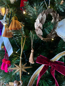 Mini Gold Tassel Christmas Ornament