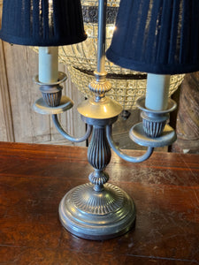 Vintage Twin-Shade Bouillotte Lamp