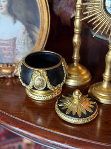 Gold & Black Cameo Trinket Box