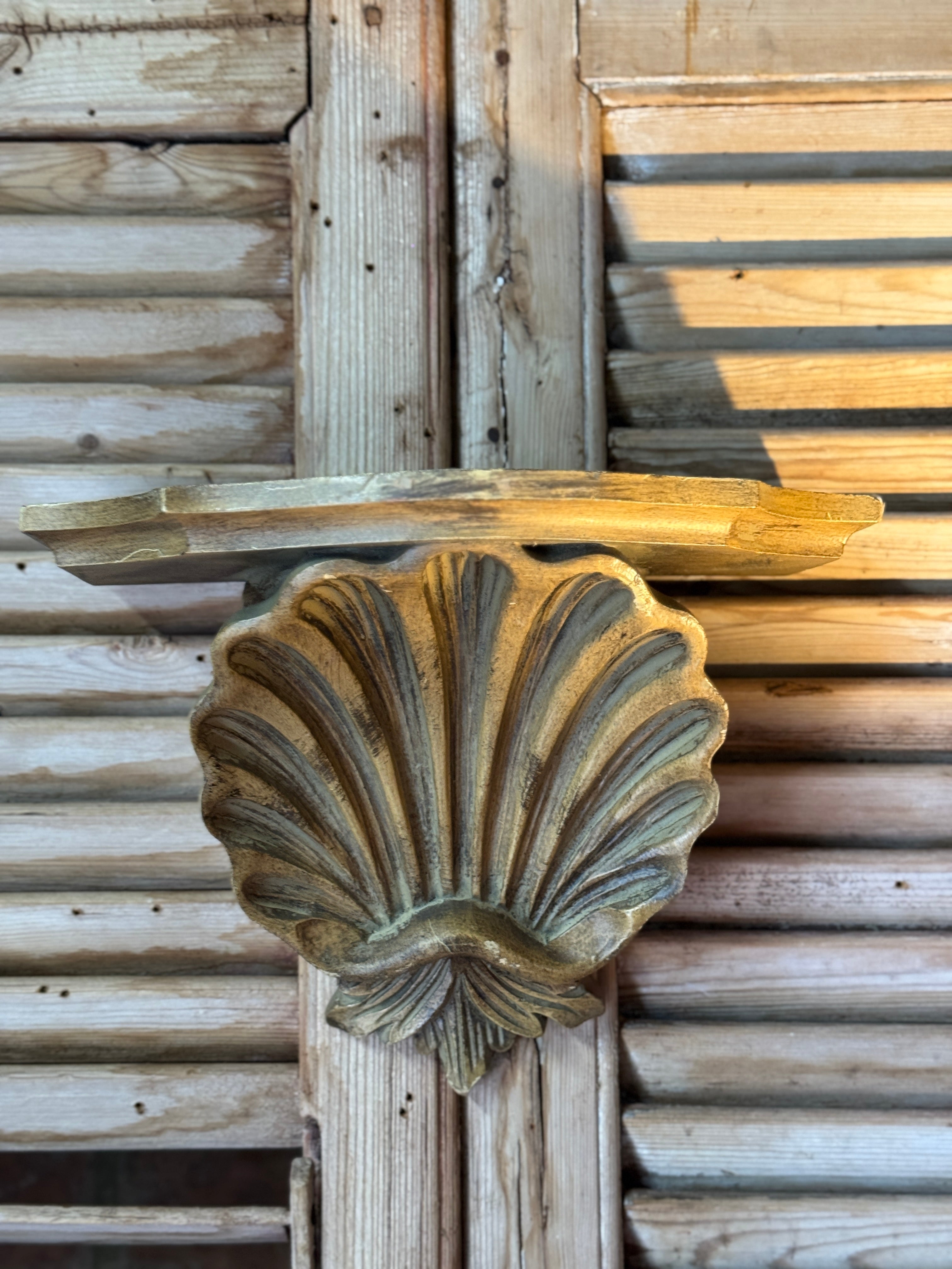 Pair of Vintage Decorative Wall Sconces / Shelf