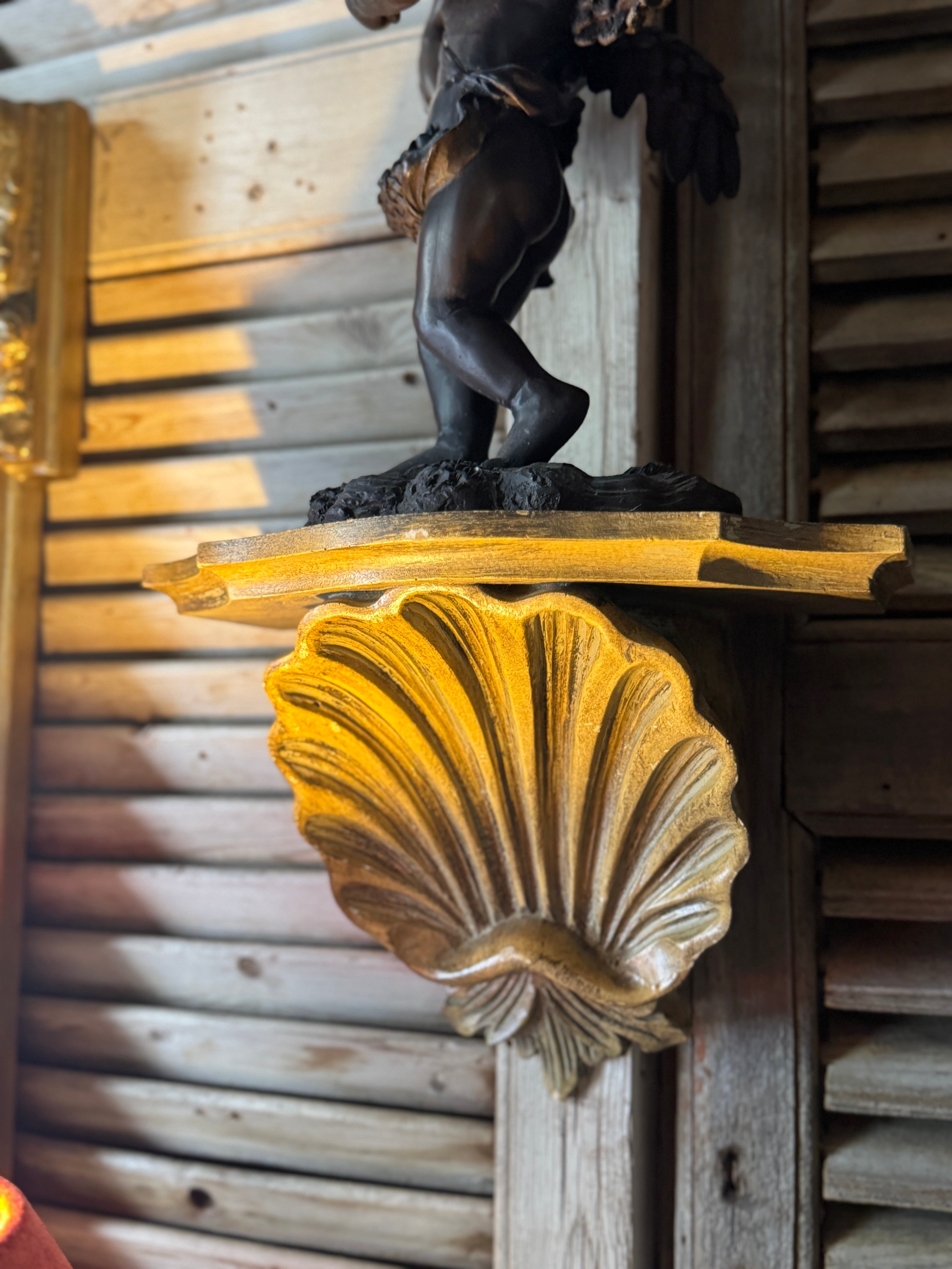 Pair of Vintage Decorative Wall Sconces / Shelf