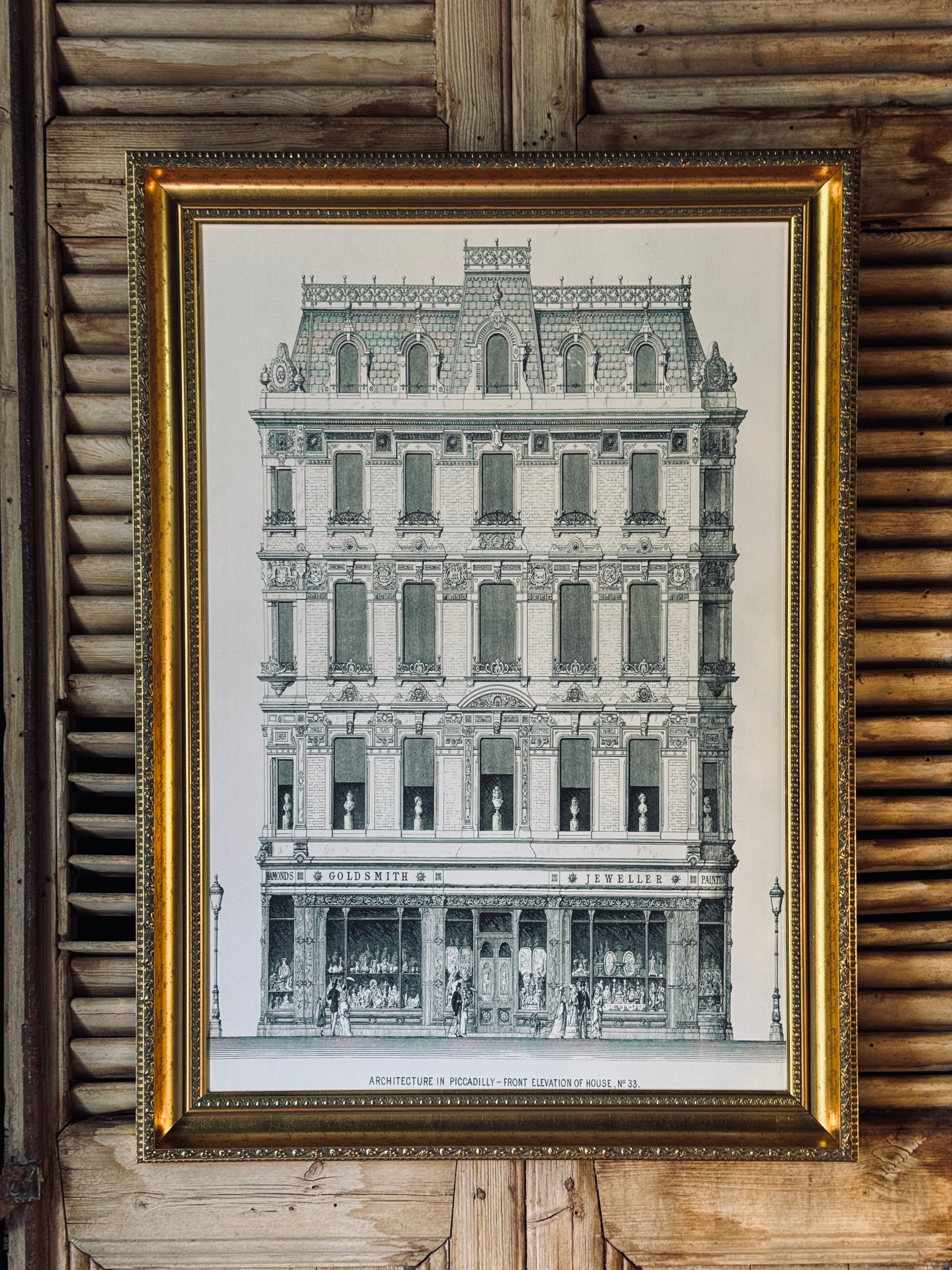 “Architecture in Piccadilly” Gilt Framed Print