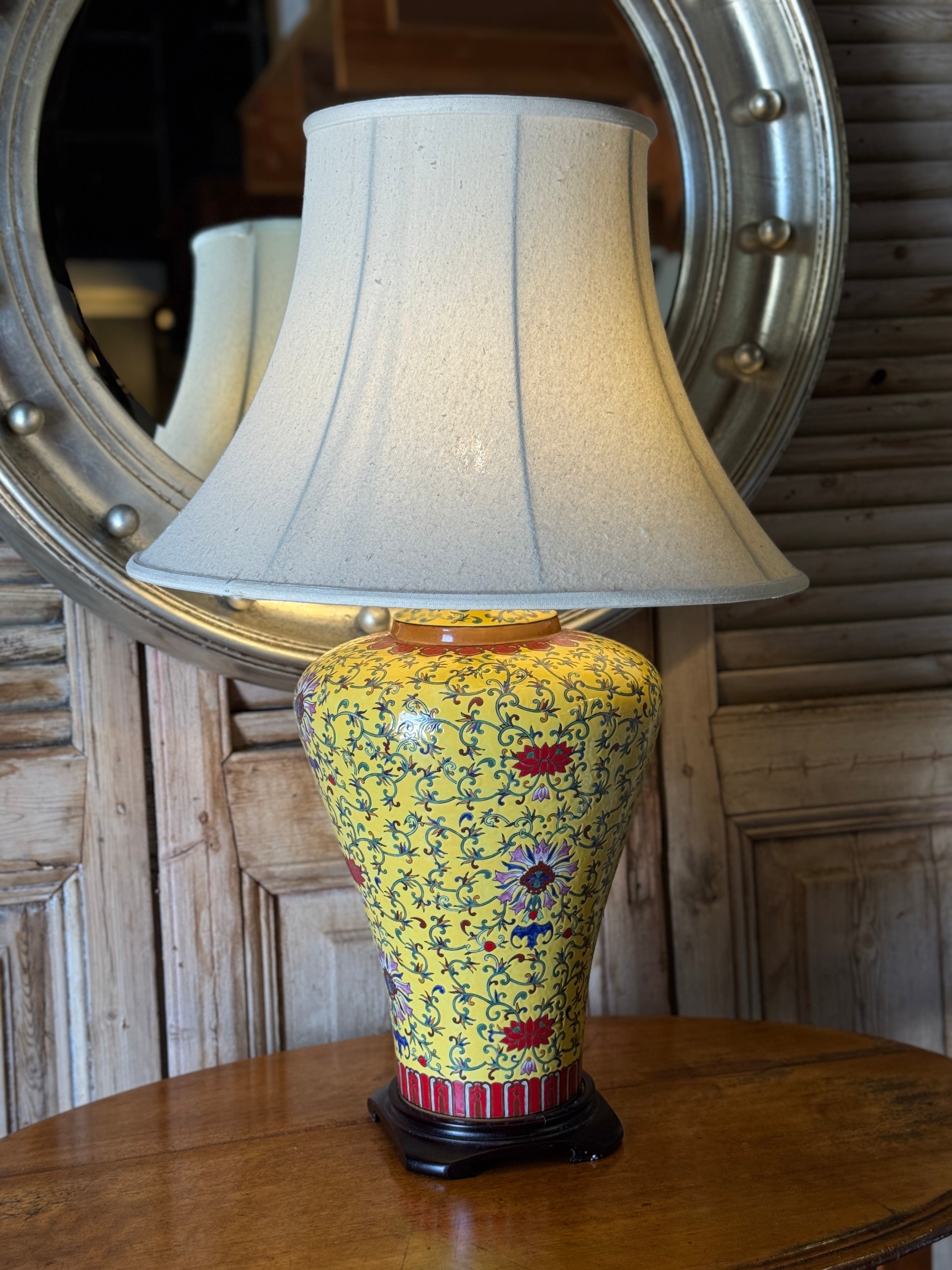 Large Vintage Oriental Table Lamp