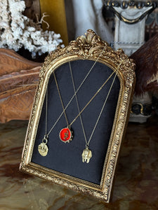 Gilt Jewellery Frame with Black Velvet