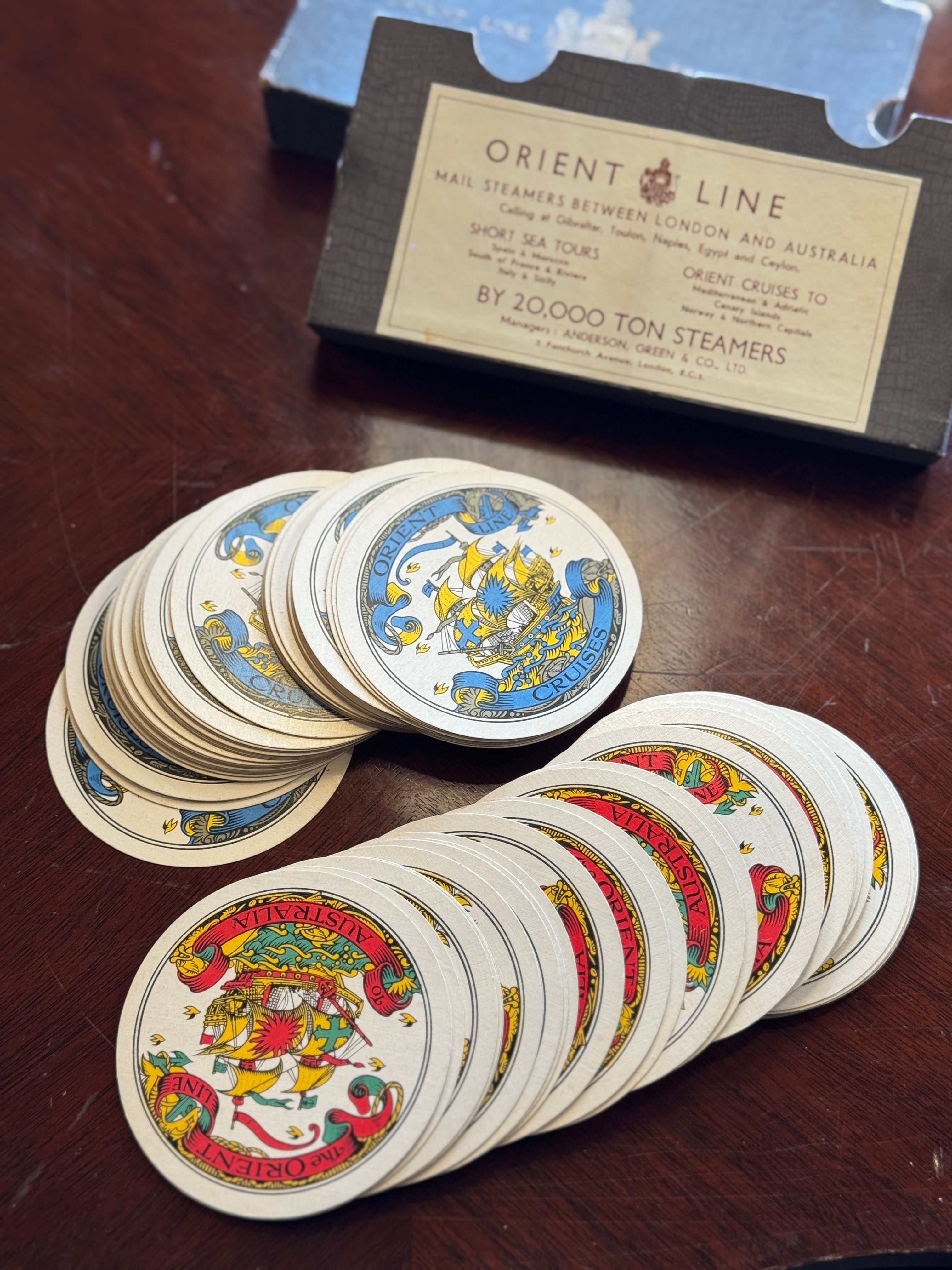 Orient Line Ocean Liner Playing Card Set, Circa 1910–1930 – Manor on George