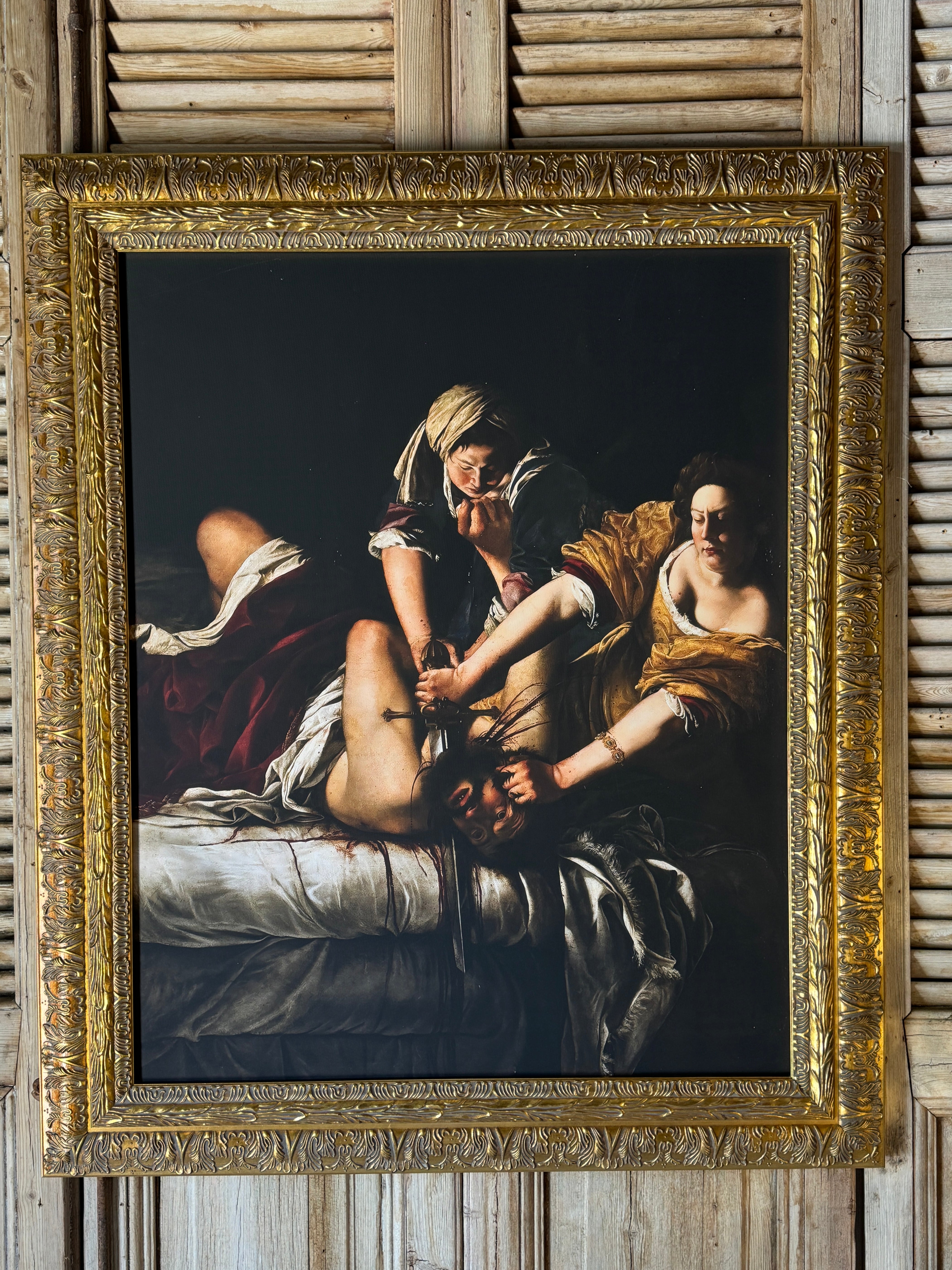 Gilt Framed Print of 'Judith Slaying Holofernes' by Artemisia Gentileschi