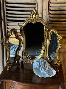 Gold Tri-fold Mirror