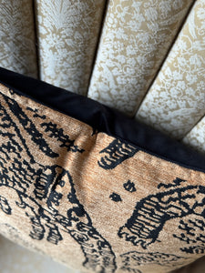 Woven Tiger Cushion with Feather Insert