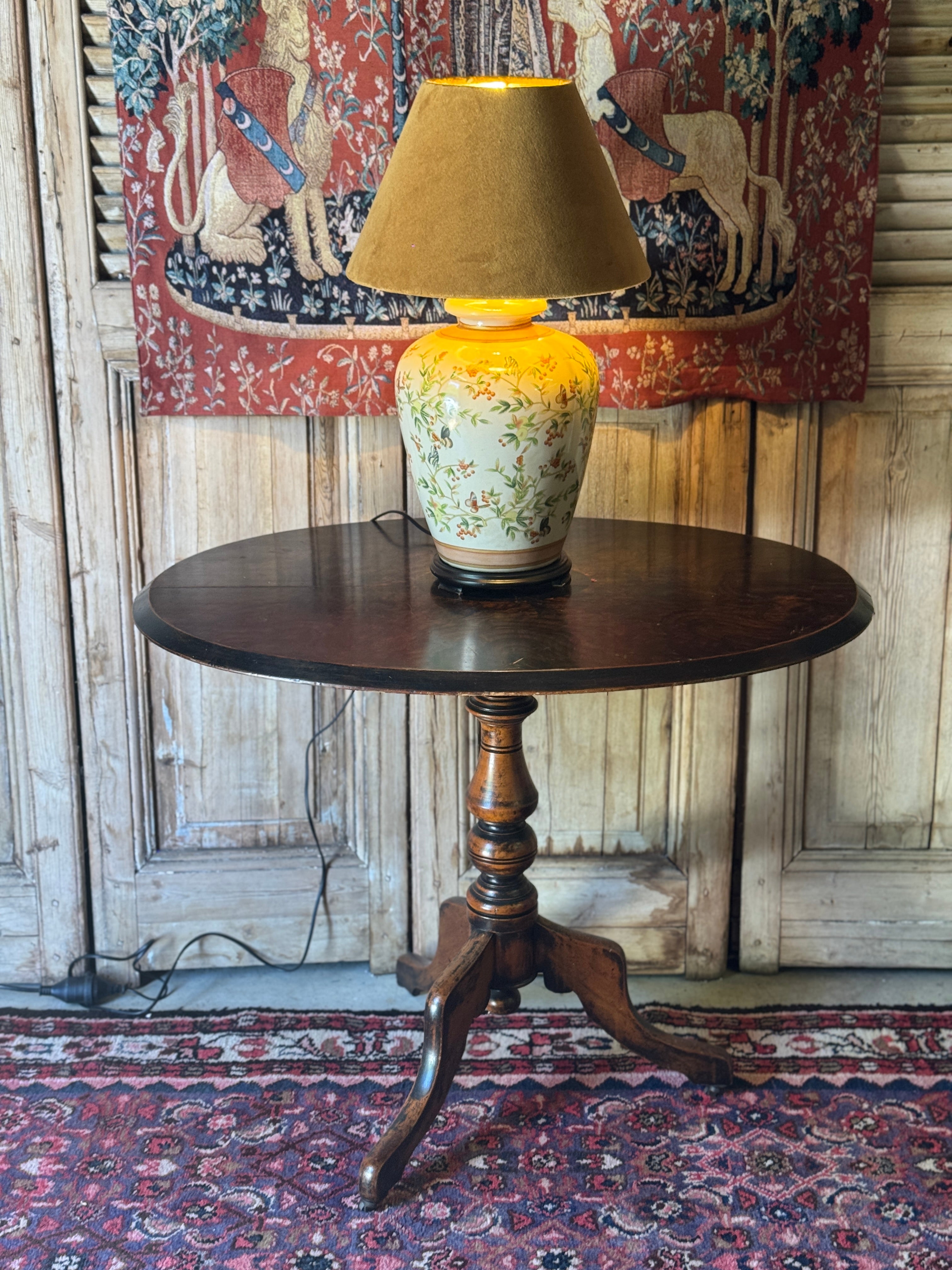 Antique Burr Walnut Tilt-Top Table
