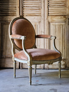 1940s French Bergere Armchairs Louis XV