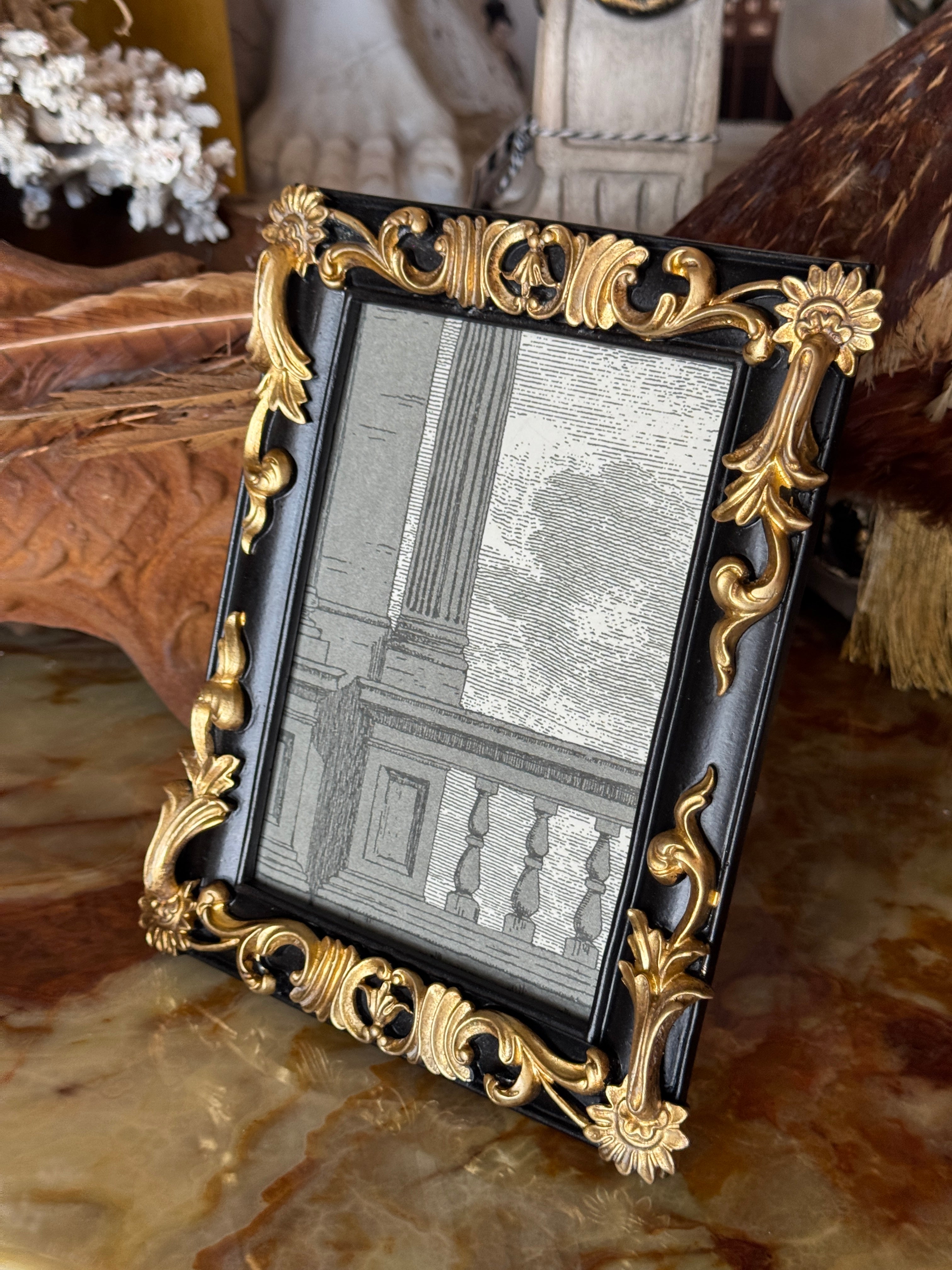 Ebony & Gold Photo Frame