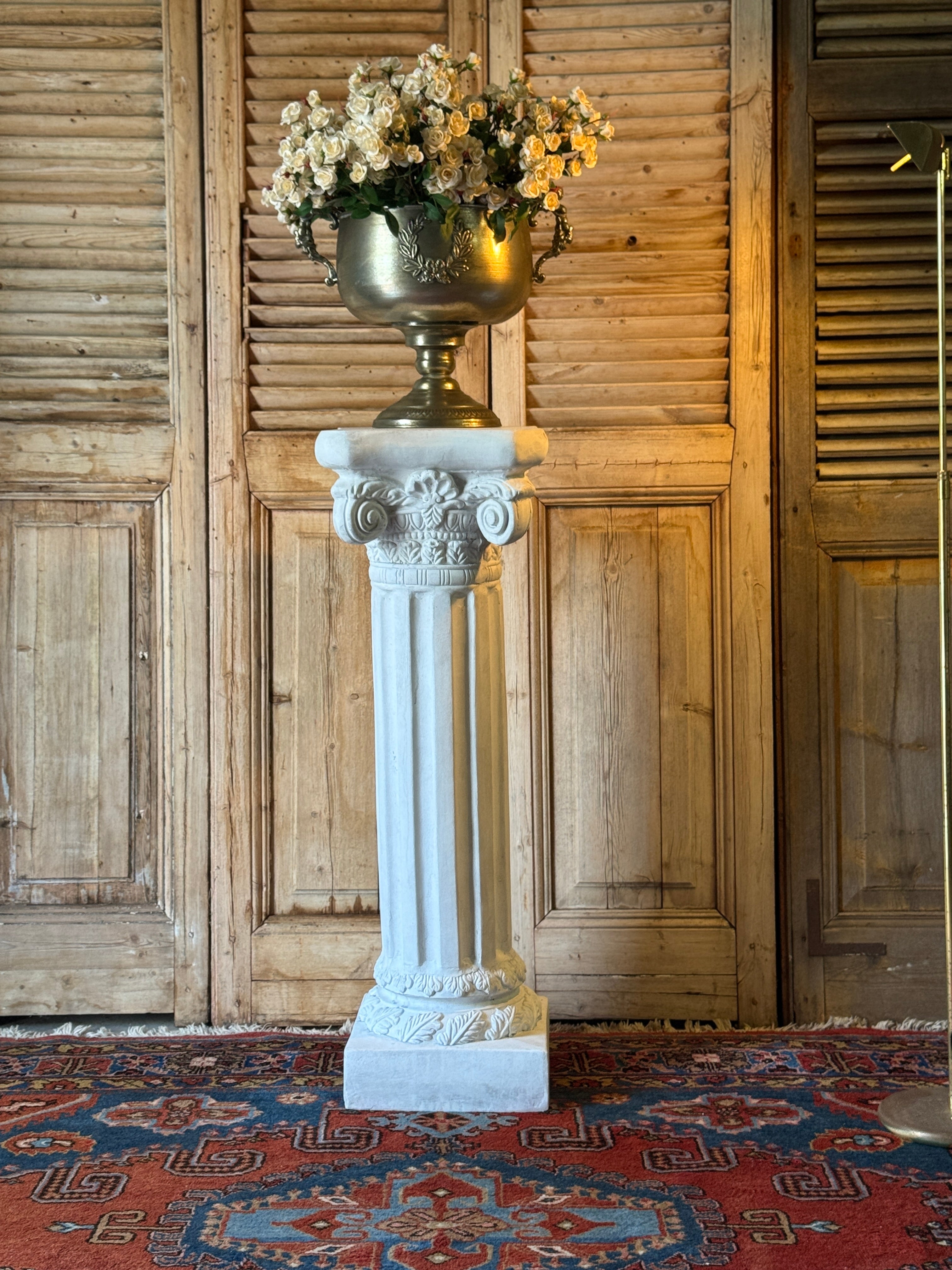 White Roman Style Column Plinth / Stand