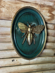 Forest Green Bee Wall Plaque