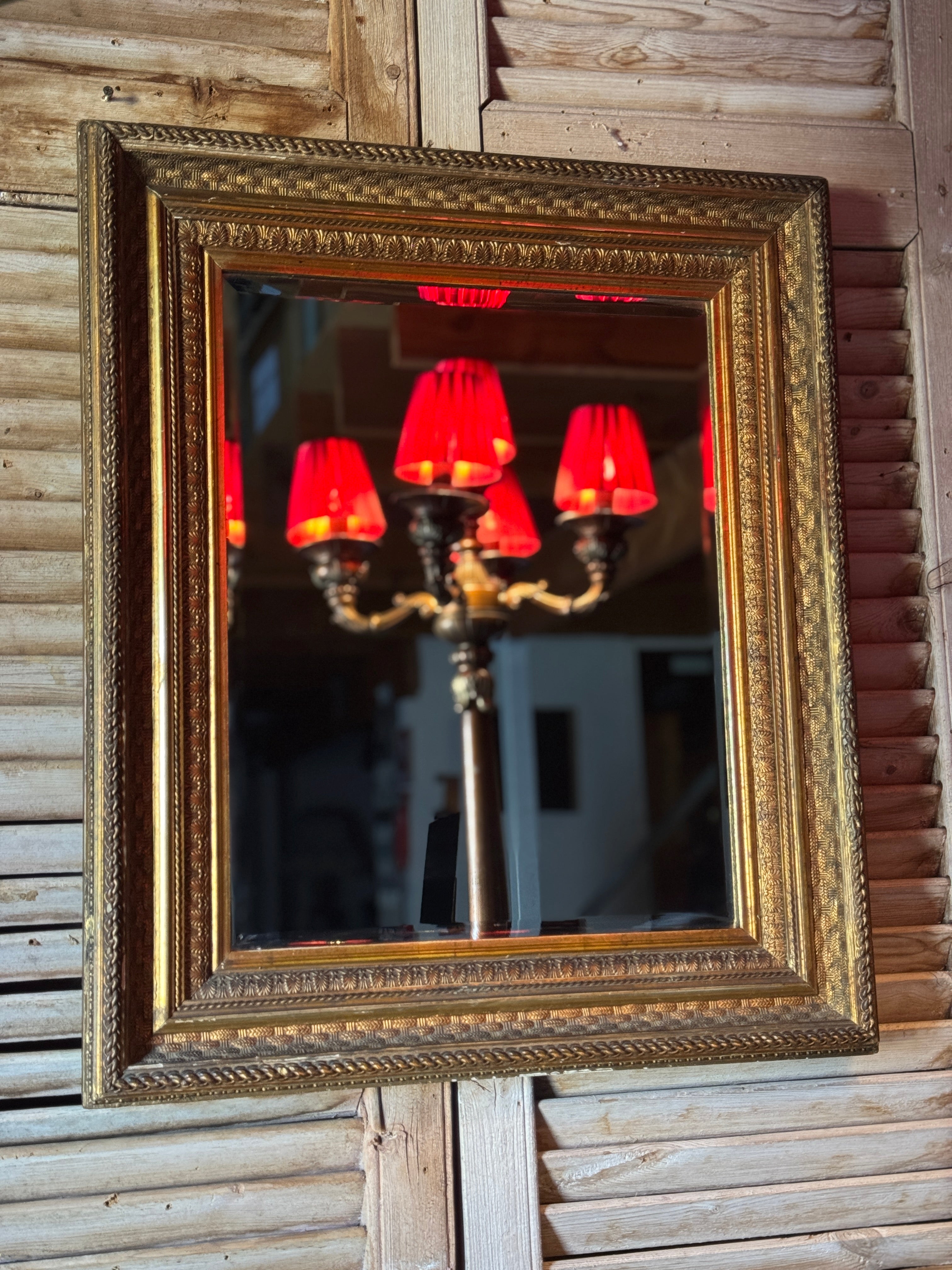 Antique 1920s Fine Gilt Mirror