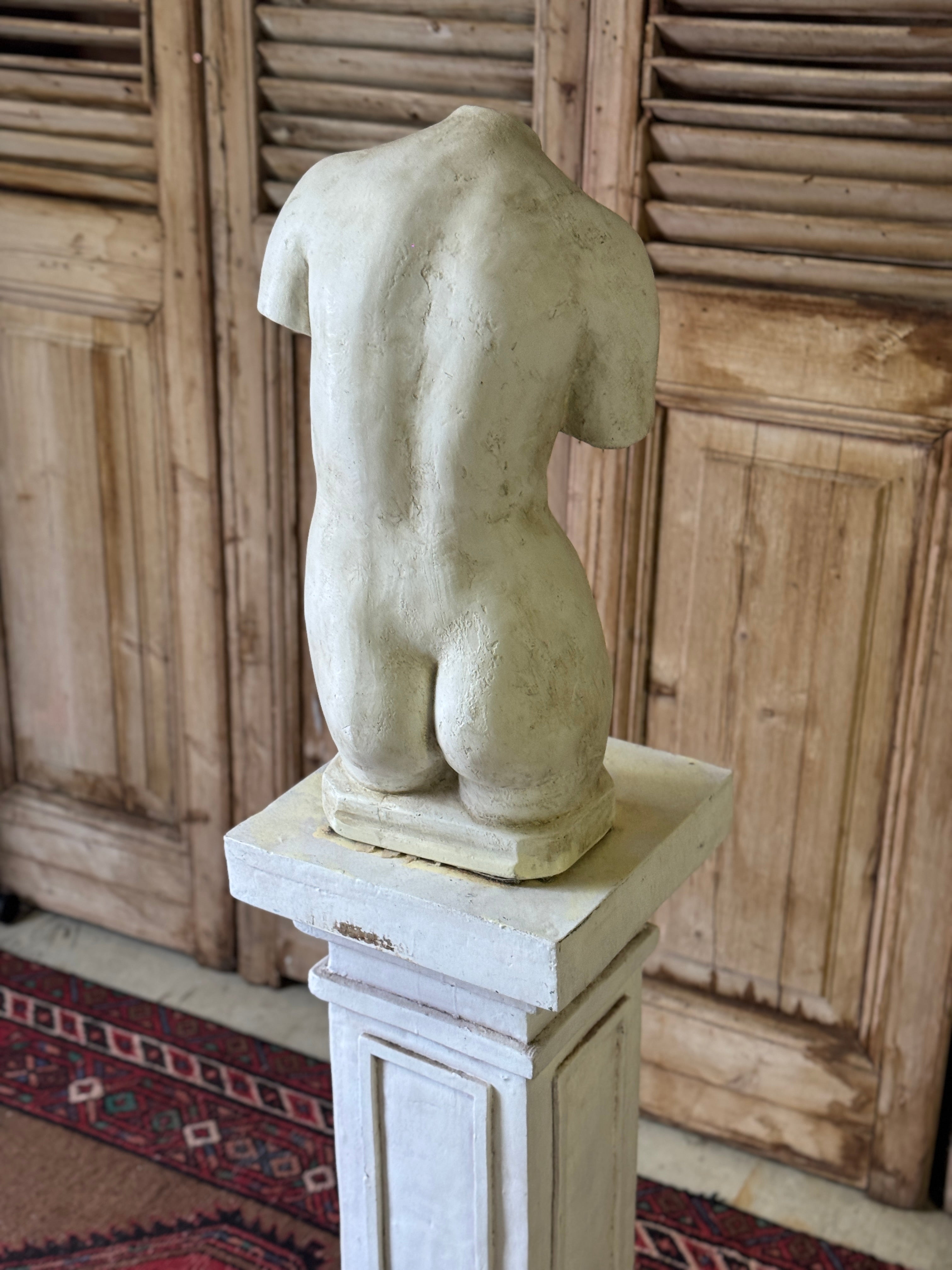 Vintage Bust of Female Form on Plinth