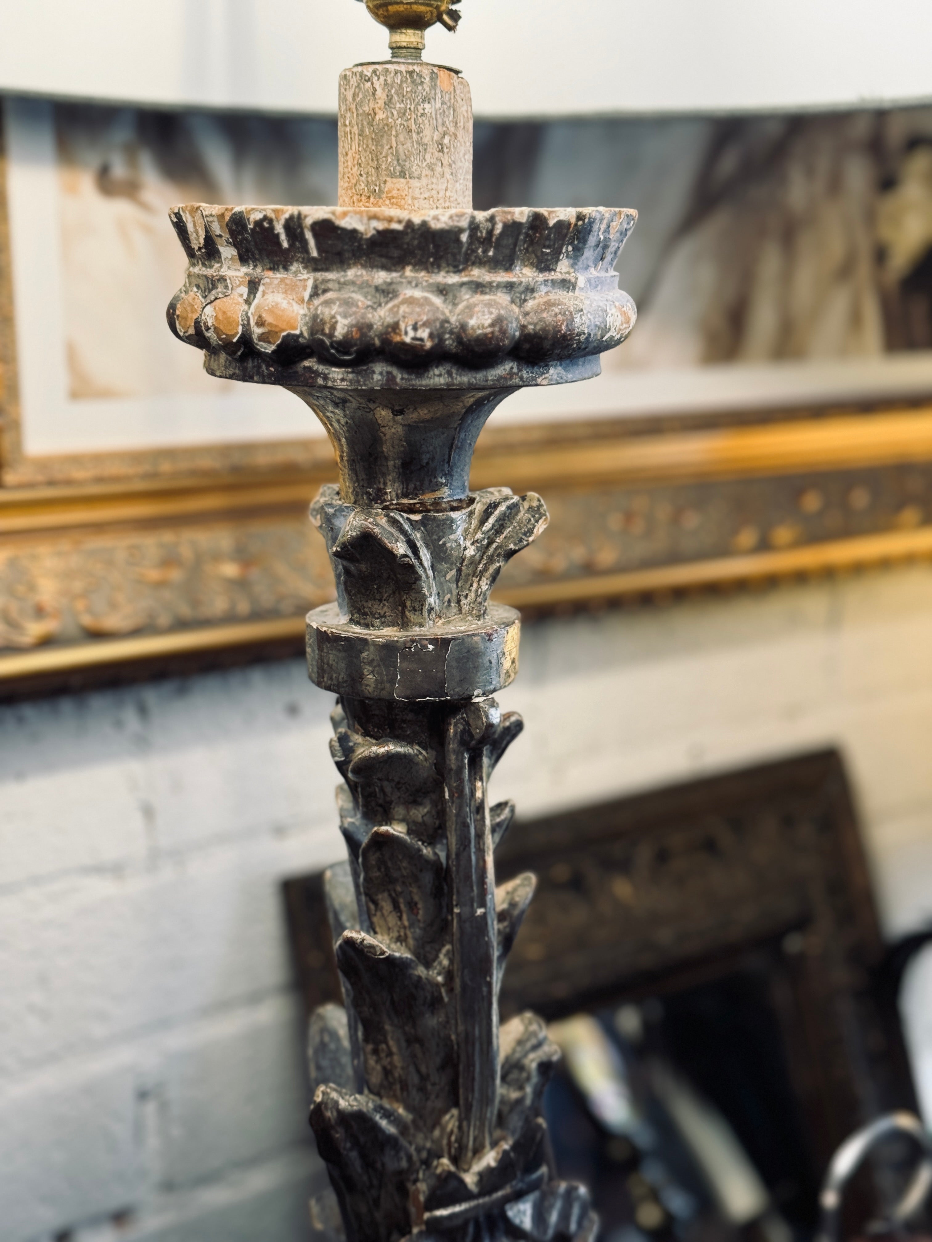 Tall French Vintage Lamp