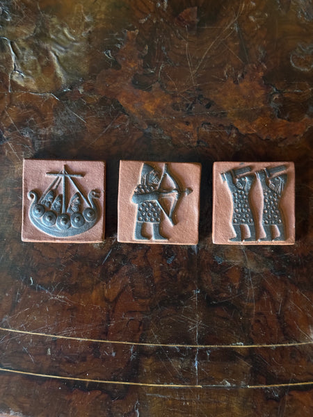 ヴィンテージ デンマーク Thyssen Keramik ティッセン ケラミック Set of 3 Vintage 'Thyssen Keramik Danmark' Wall Plaques