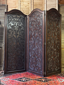 Vintage Carved Timber Screen / Room Divider