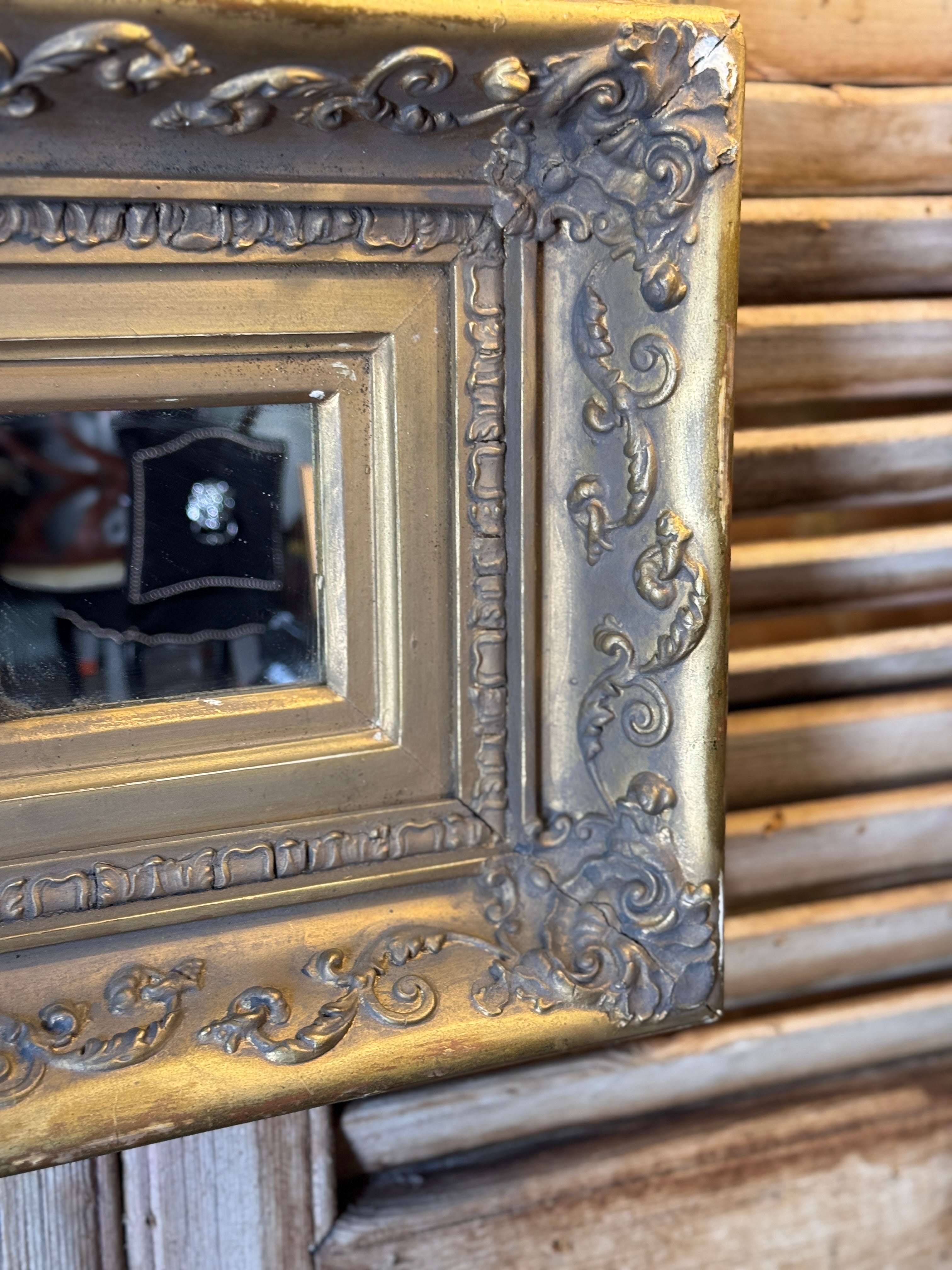 Small Antique Ornate Gilt Framed Mirror