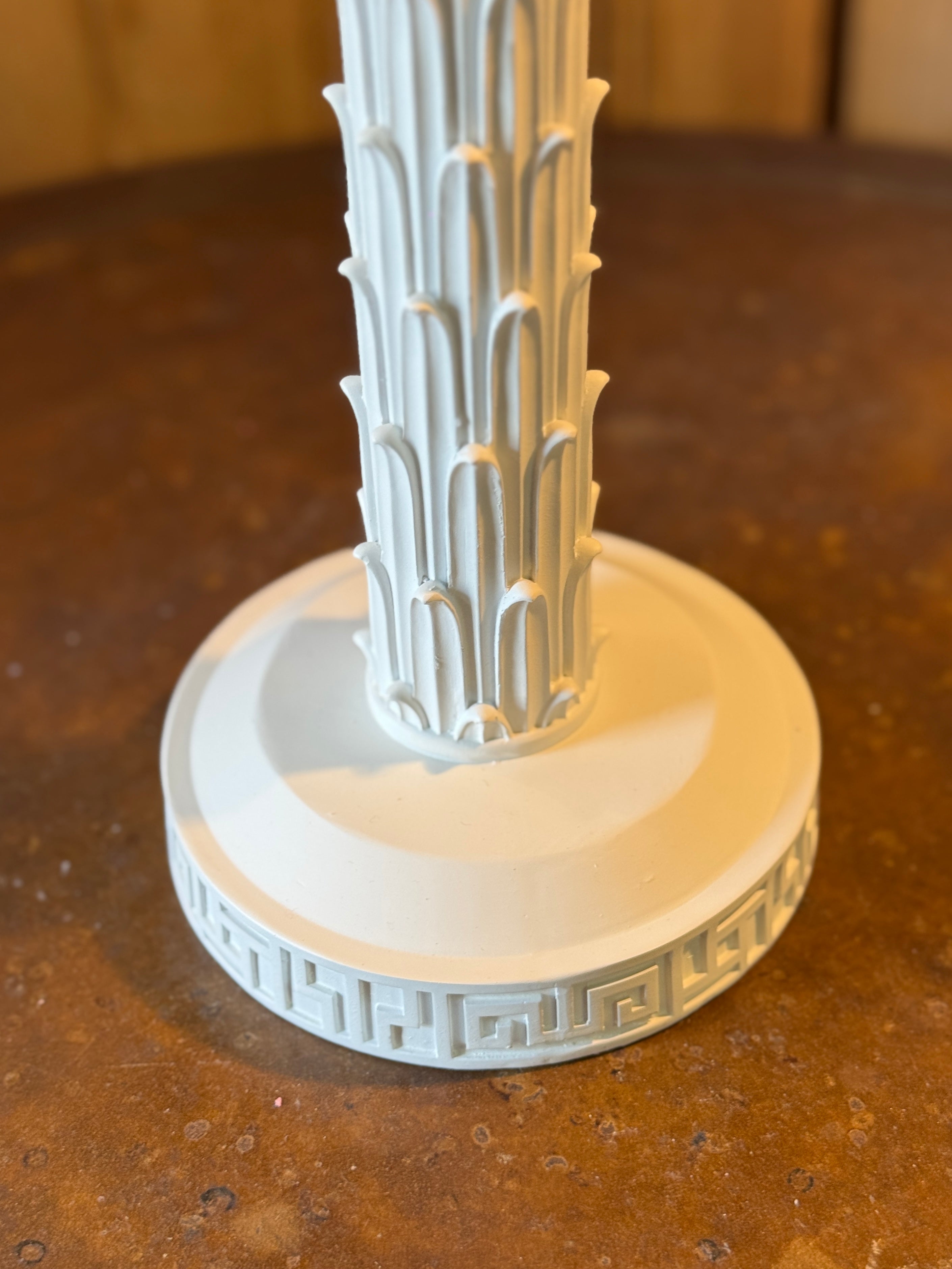 Hollywood Regency Palm Taper Candle Holder