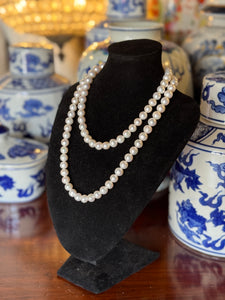 Classic Long Pearl Necklace