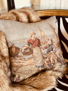 Vintage Style Tapestry Cushion