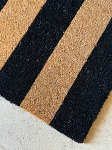 Black Stripe Long Doormat