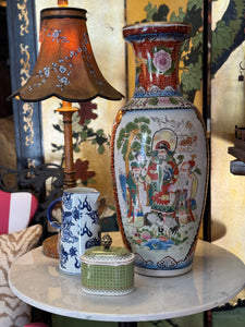 Vintage Chinese Handpainted Porcelain Urn
