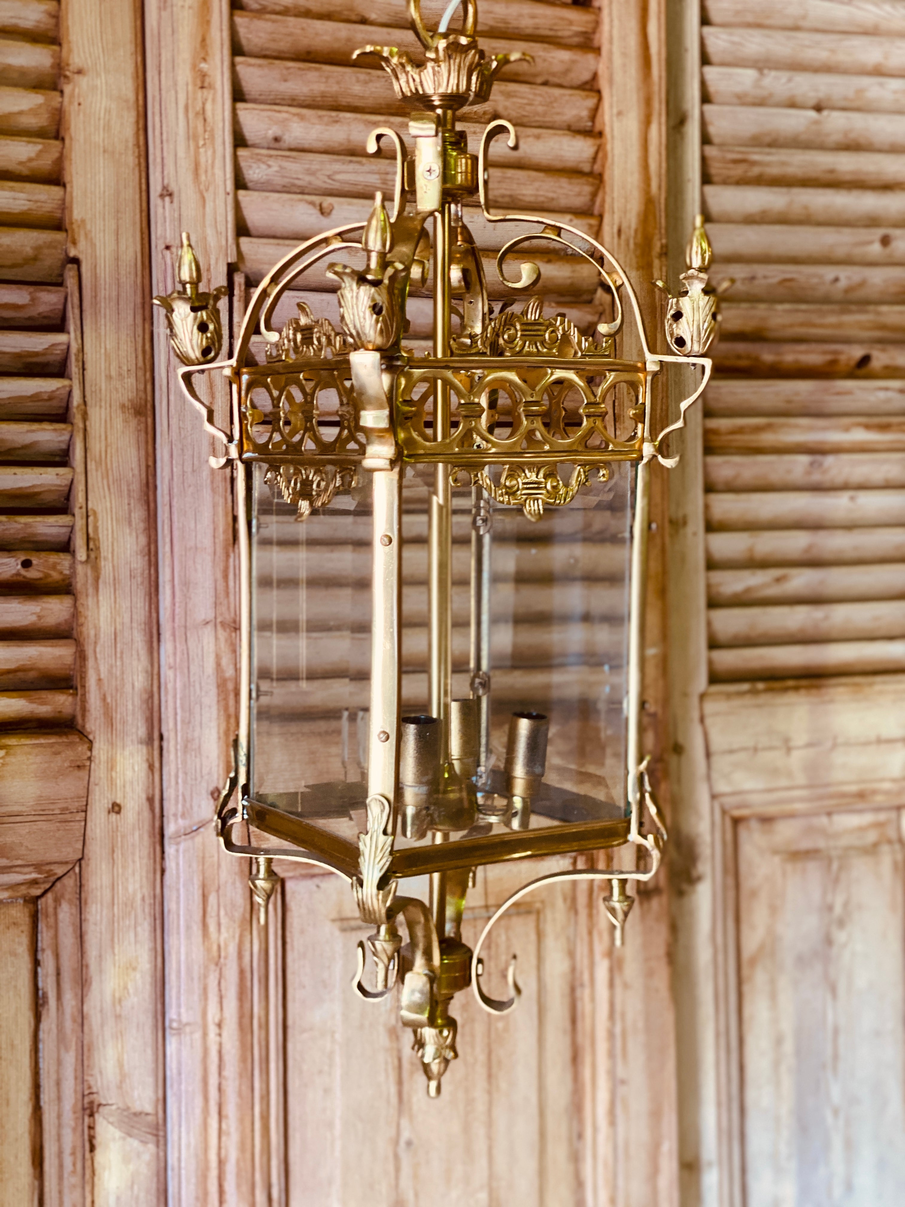 Ornate Brass Coach / Carriage Lantern