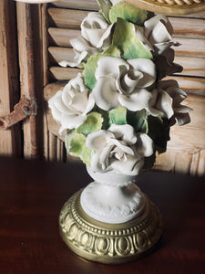 Italian Floral Ceramic Lamp