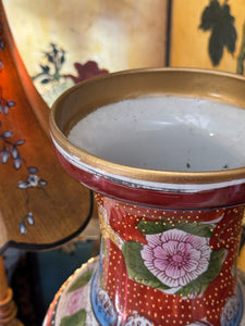Vintage Chinese Handpainted Porcelain Urn