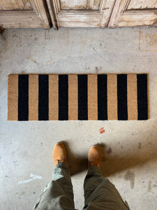 Black Stripe Long Doormat