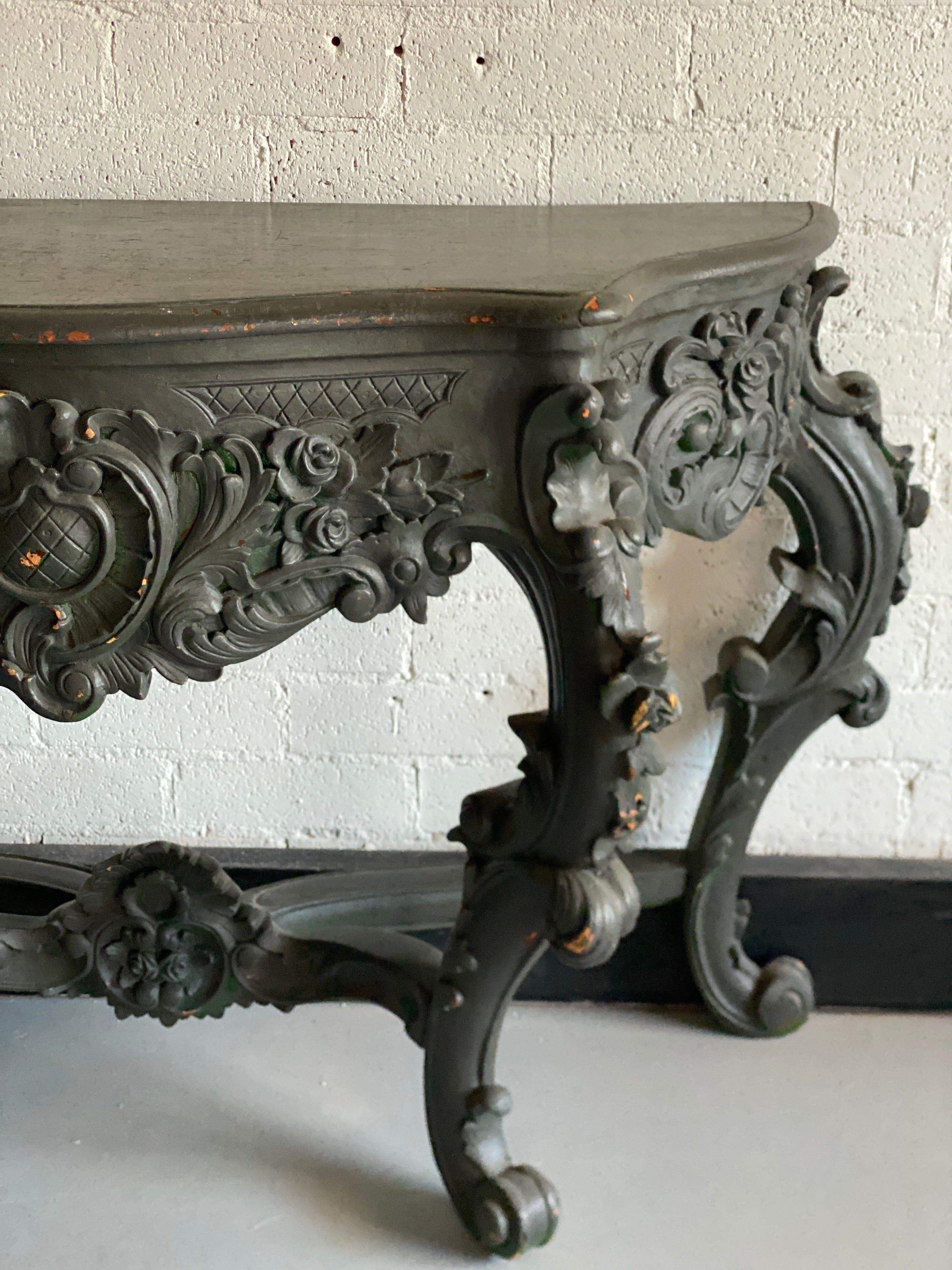 Carved Timber French Style Console