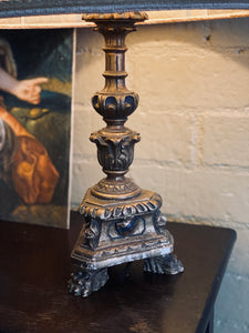 Antique Hand Carved Gilt Table Lamp
