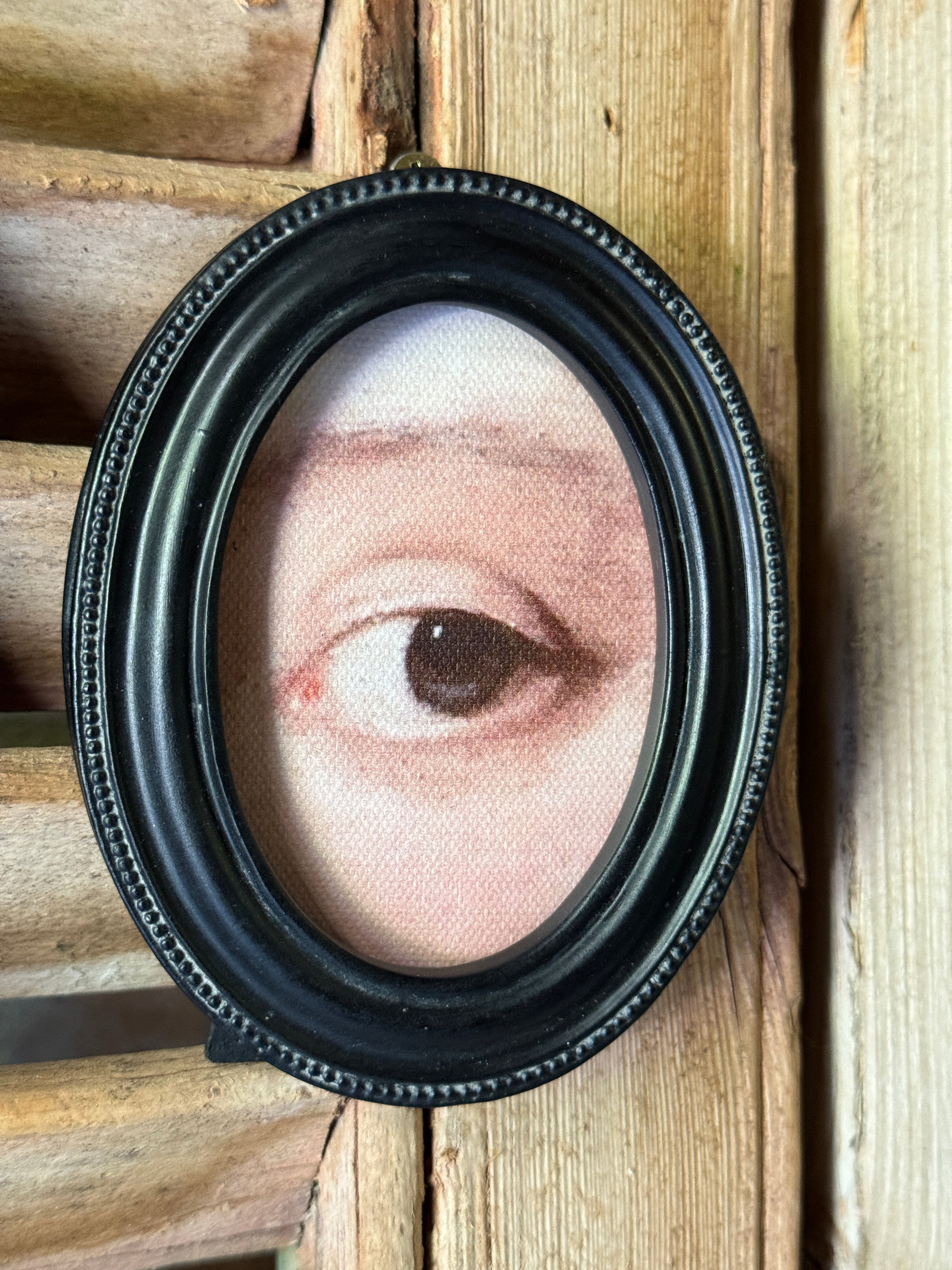 Mini Framed Eye (oval brown)