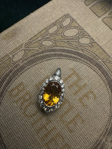 Cocktail Oval Cut Citrine Pendant