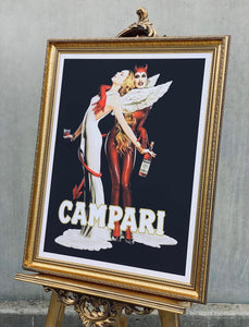 Campari Angel & Devil Vintage Style Artwork