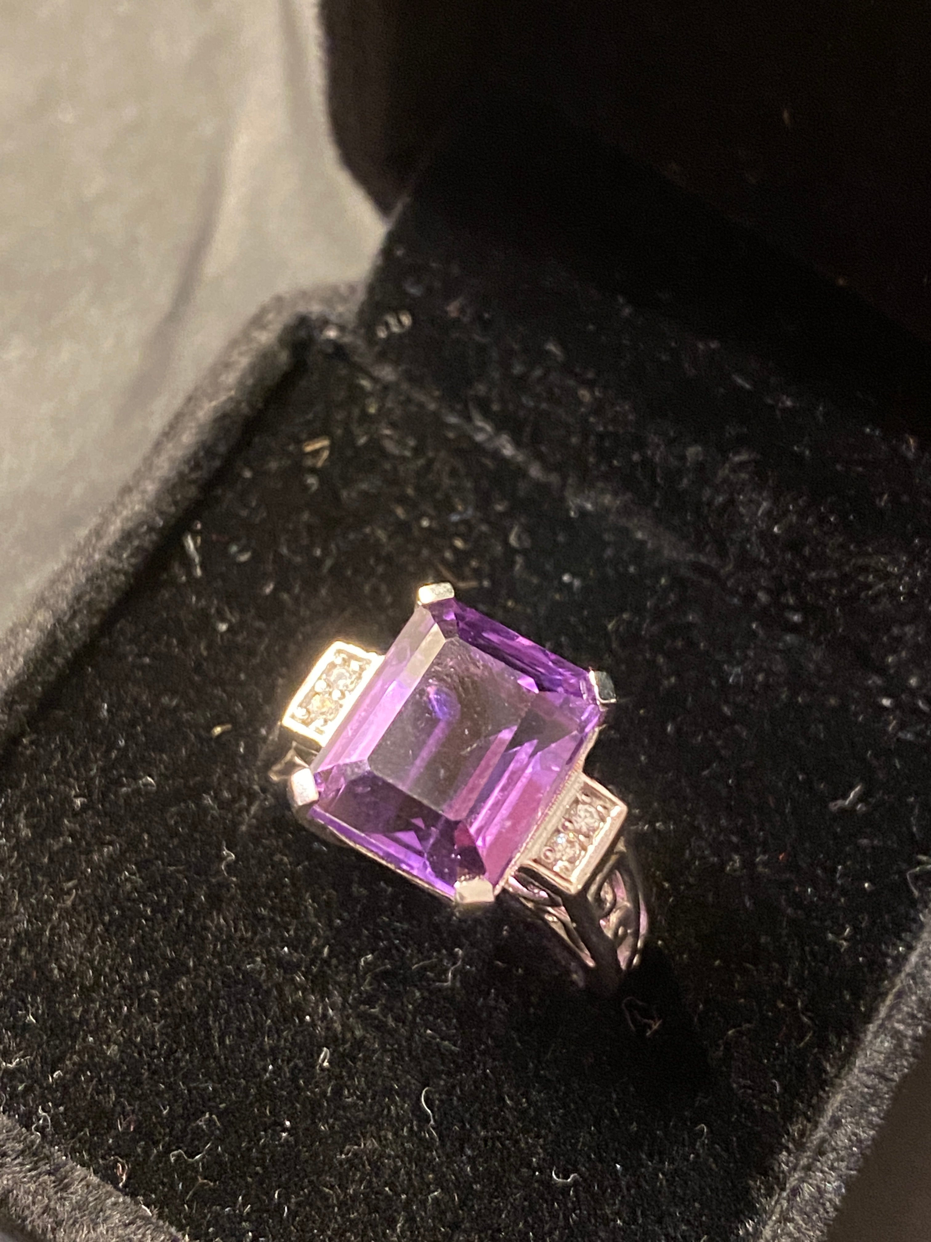 Vintage Style Amethyst Cocktail Rings