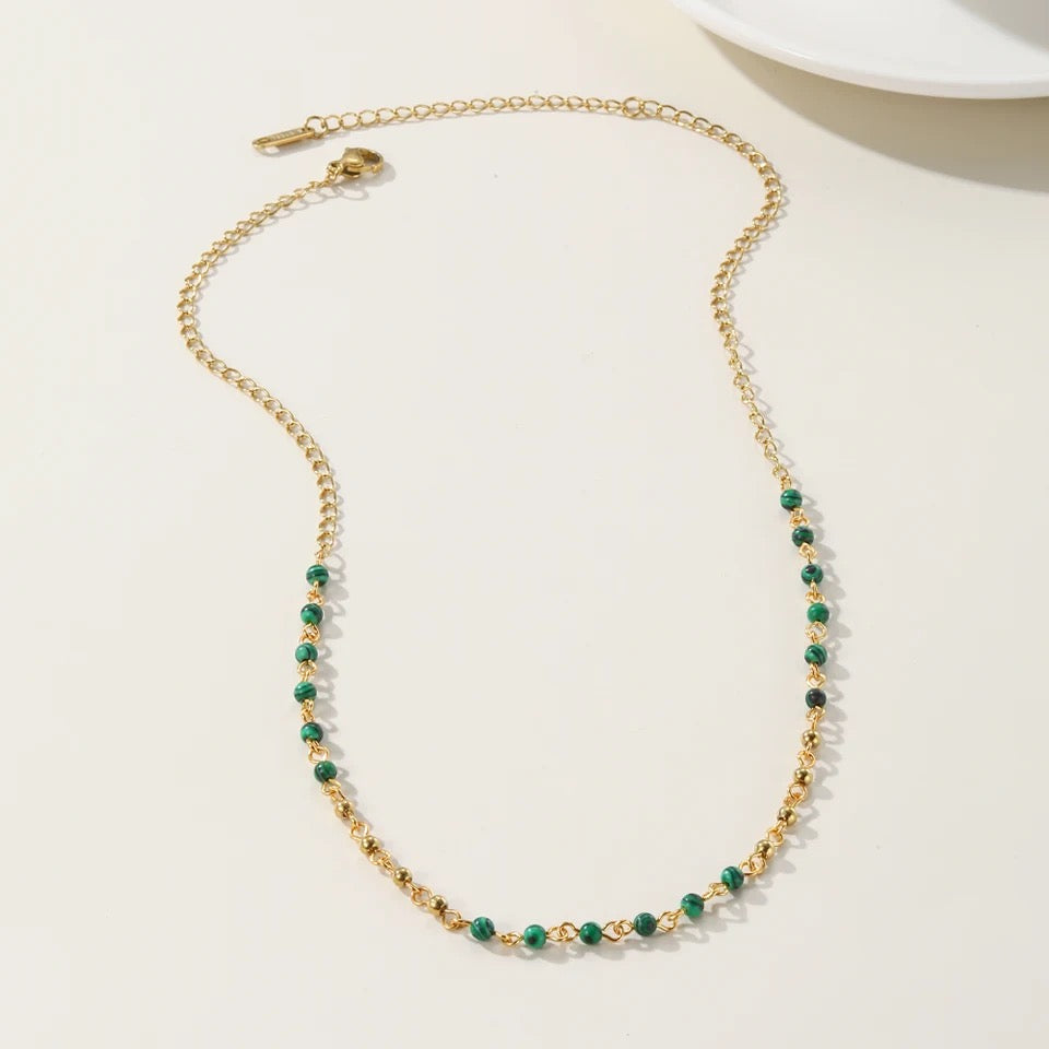 Natural Stone 18K Plated Necklaces