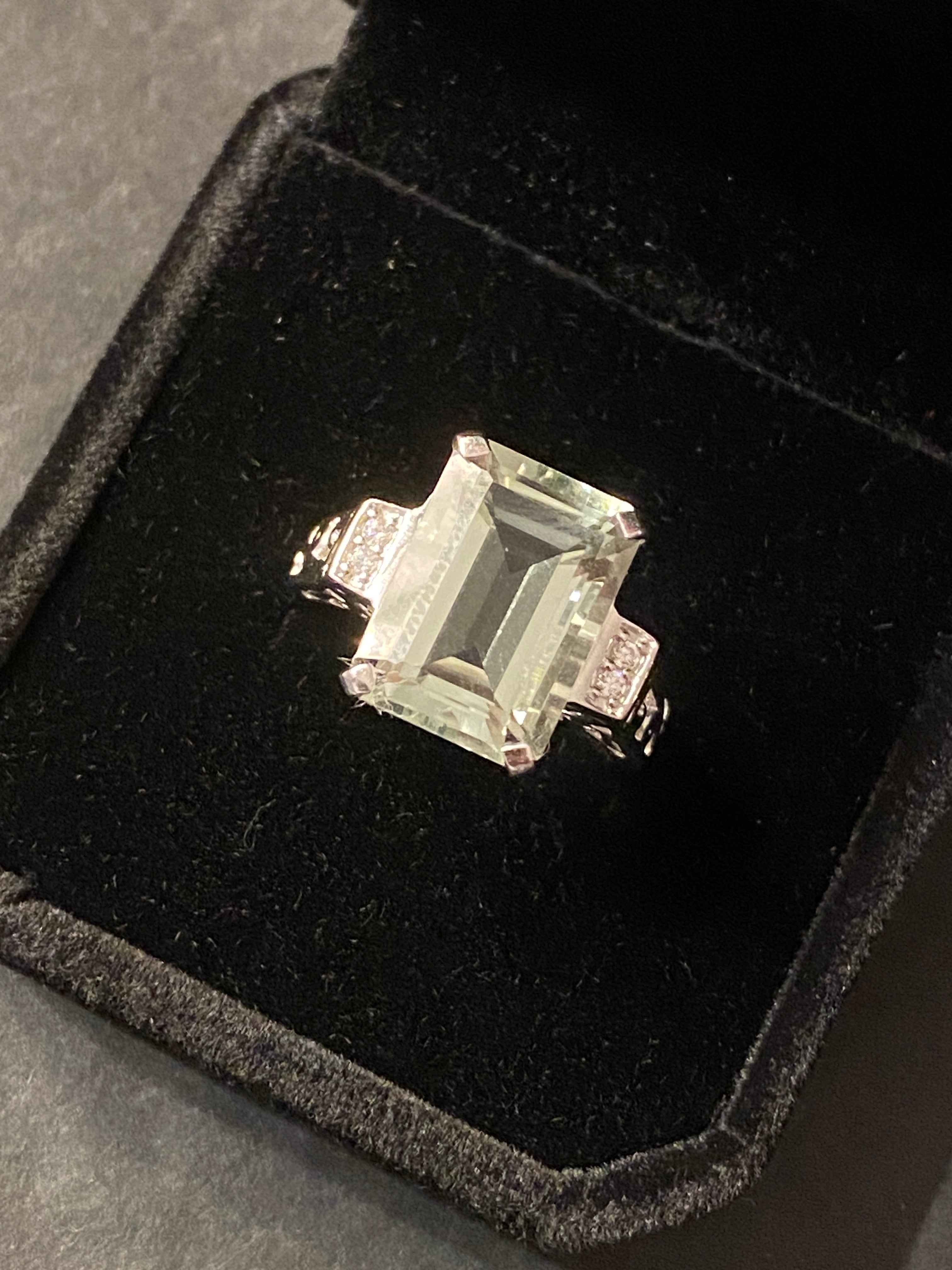 Green Amethyst/ Prasiolite Ring