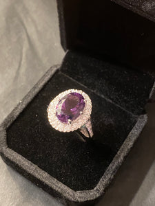 Vintage Style Amethyst Cocktail Rings