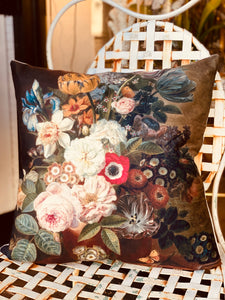 Velvet Floral Printed Cushions