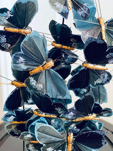 Black & Blue Butterfly Cloche