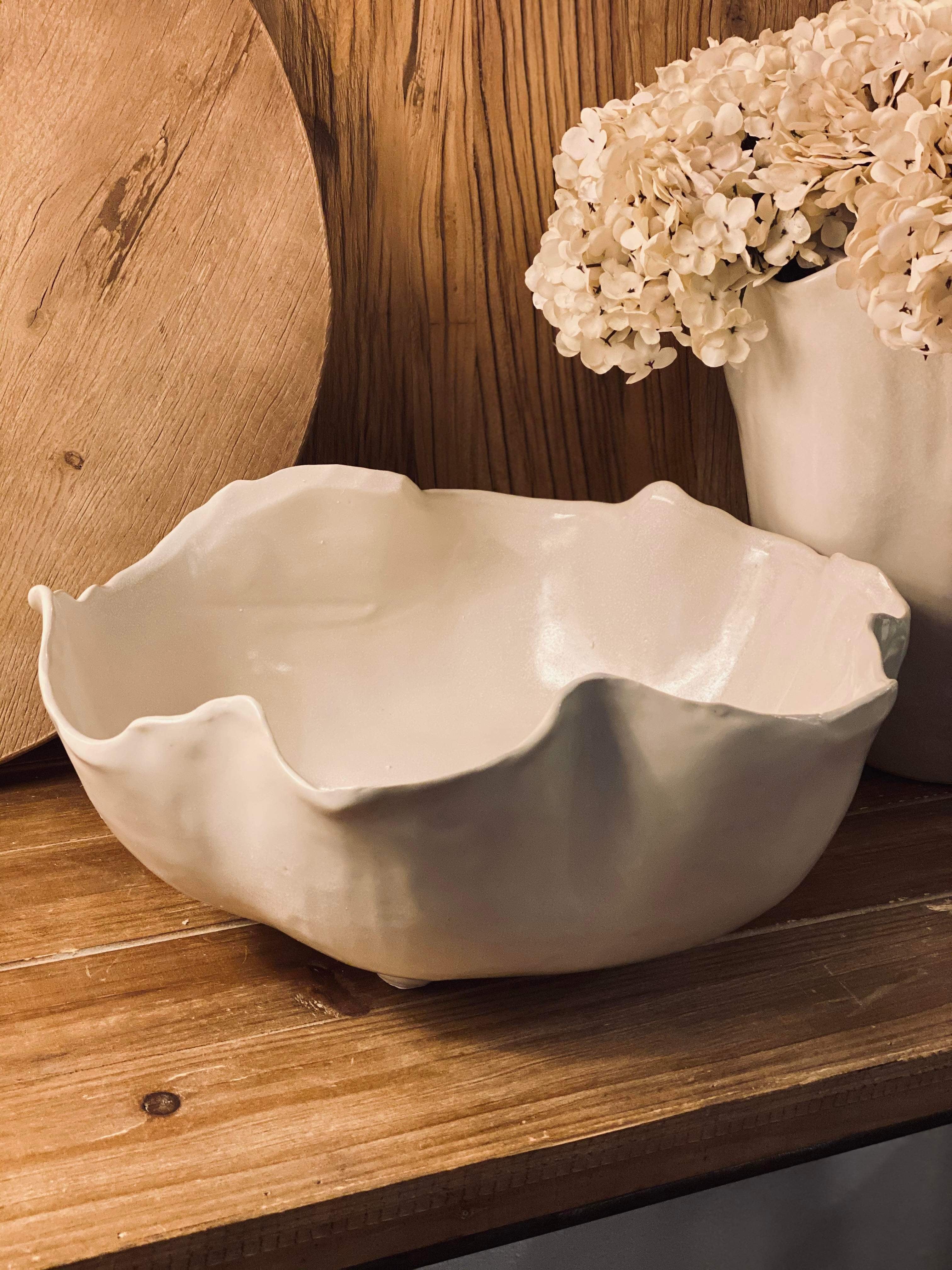 White Ceramic Cloud Bowl