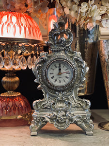 Silver Mantel Clock