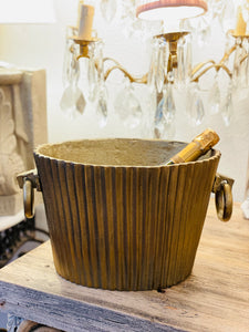 Oval Ribbed Ice Champagne Bucket