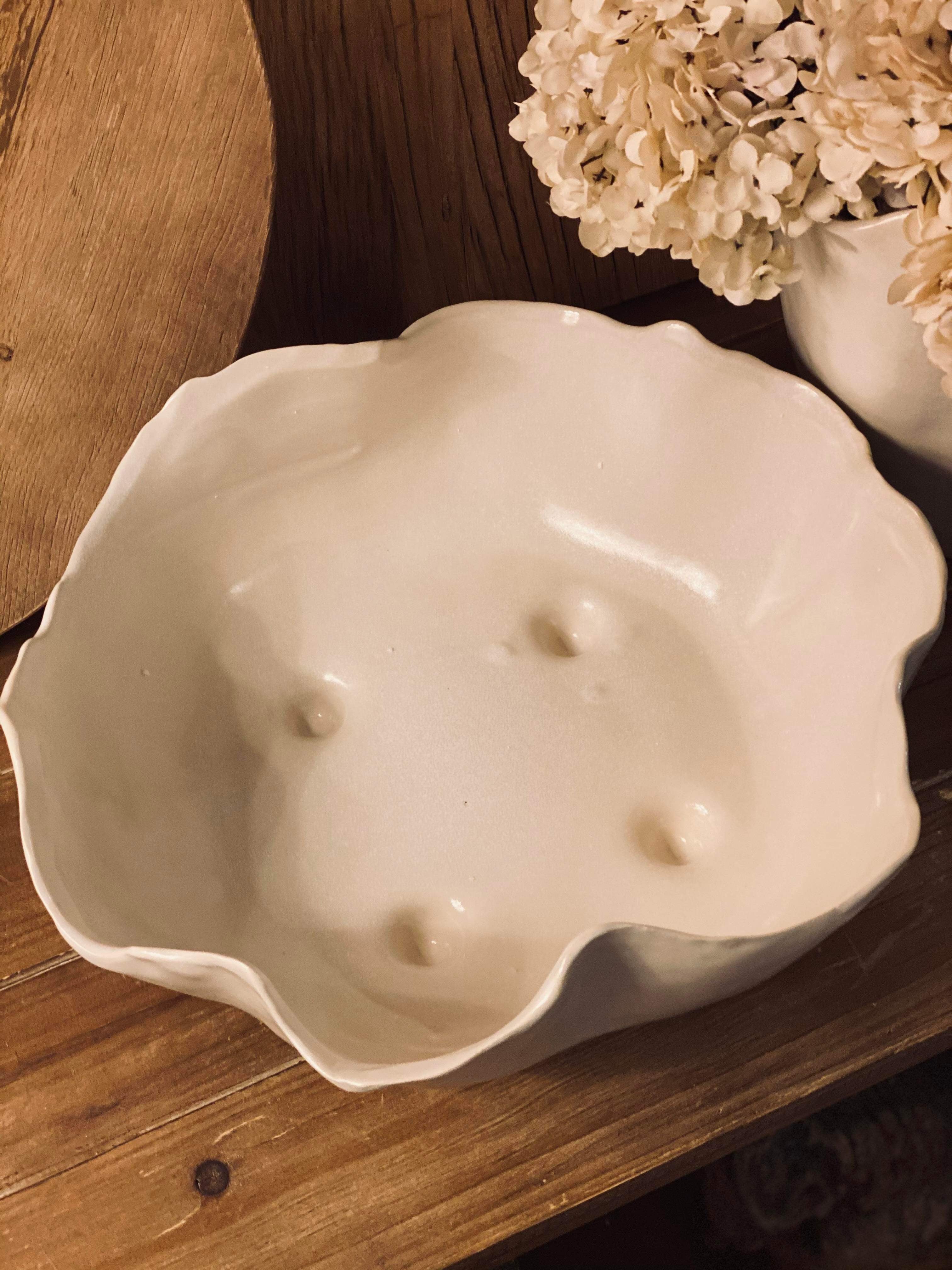 White Ceramic Cloud Bowl