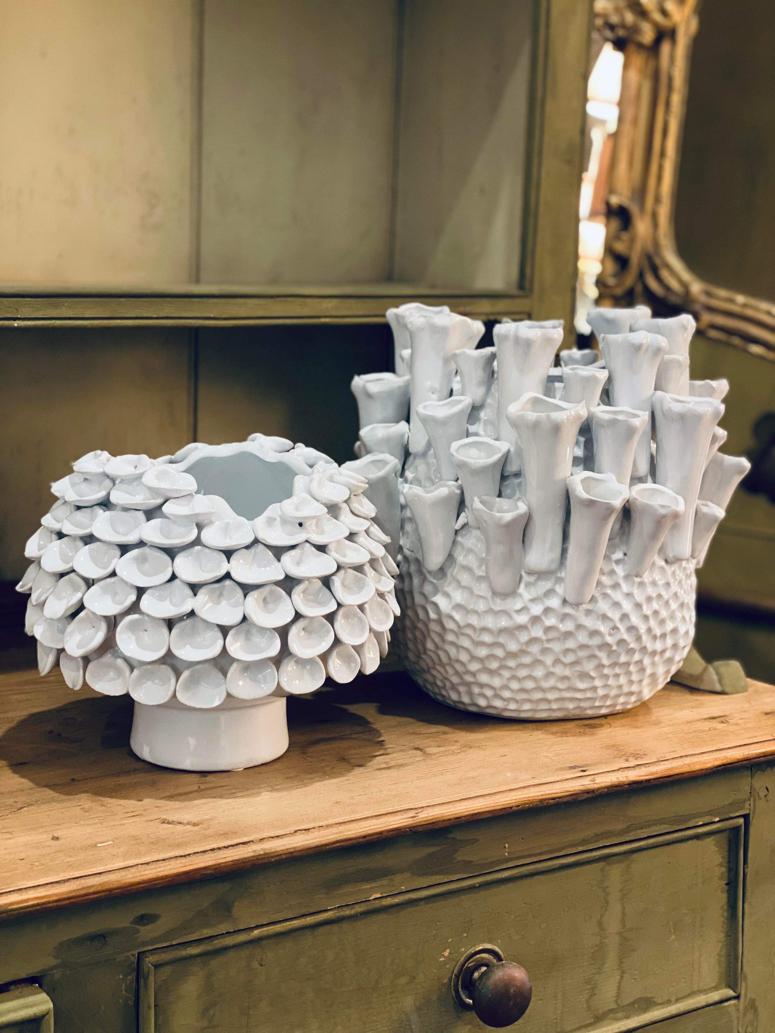 White Cress Coral Vase