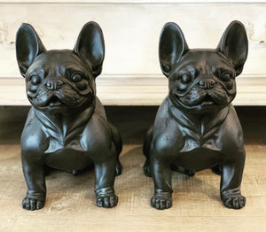 Black French Bulldog Statue