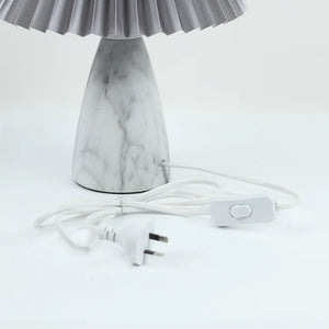 Grey Marbled Ceramic Table Lamp